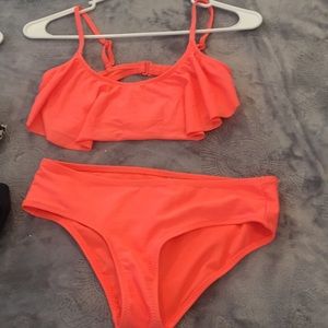 Bright Coral Mix and Match Bikini.